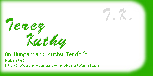 terez kuthy business card